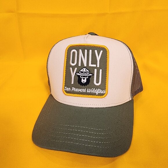 Smokey Bear Trucker Hat Snap Back Patch Only You Can Prevent Wildfires Hat NEW - Picture 12 of 12